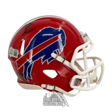 James Cook Autographed Buffalo Bills 87-01 Throwback Mini Football Helmet - BAS
