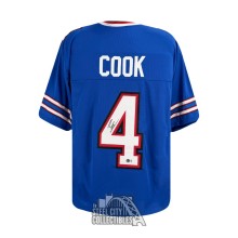 James Cook Autographed Buffalo Custom Blue Football Jersey - BAS
