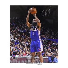 James Harden Autographed Philadelphia Blue Jersey 16x20 Basketball Photo - BAS