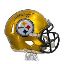 James Harrison Autographed Pittsburgh Steelers Flash Mini Football Helmet - BAS