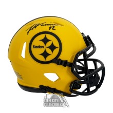 James Harrison Autographed Pittsburgh Steelers RAVE Mini Football Helmet - JSA