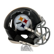 James Harrison Autographed Pittsburgh Steelers 63-76 Throwback Mini Football Helmet - JSA