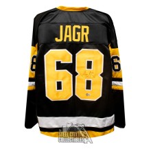 Jaromir Jagr Autographed Pittsburgh Custom Black Hockey Jersey - BAS