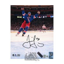 Jaromir Jagr Autographed New York 8x10 Hockey Photo - BAS (Black Ink)