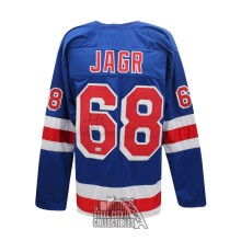 Jaromir Jagr Autographed New York Custom Hockey Jersey - BAS