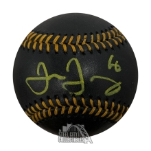Jaromir Jagr Autographed Black Official MLB Baseball - BAS (Yellow Ink)