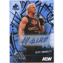 Jeff Jarrett 2025 Upper Deck AEW SP Game Used Blue Autograph Card #61