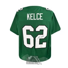 Jason Kelce Autographed Philadelphia Custom Green Football Jersey - PSA/DNA