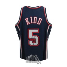 Jason Kidd Autographed New Jersey Navy Mitchell & Ness Basketball Jersey - BAS (L)