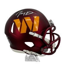 Jayden Daniels Autographed Washington Speed Mini Football Helmet - Fanatics (Silver Ink)