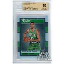 Jayson Tatum 2017-18 Panini Donruss Optic The Rookies Holo Card #3 BGS 10 PRISTINE
