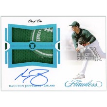 Daulton Jefferies 2021 Panini Flawless Platinum Rookie Dual Patch Autograph Card #RDPA-DJ 1/1