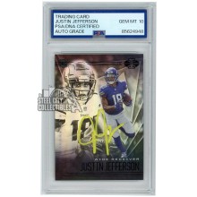 Justin Jefferson 2020 Illusions Black Autograph Rookie #22 PSA/DNA 10 (Yellow)