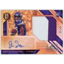 Justin Jefferson 2020 Panini Gold Standard Rookie Jersey Jumbo Patch Autograph Prime Card #AJ-JJE 05/49