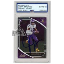 Justin Jefferson 2020 Panini Absolute Autograph Rookie Card #168 PSA/DNA 10