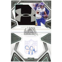 Justin Jefferson 2020 Panini Playbook Rookie Logo Patch Autograph Booklet #214 2/5