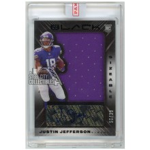 Justin Jefferson 2020 Panini Black Sizeable Signatures Rookie Jersey Card #SS-JJE 56/99