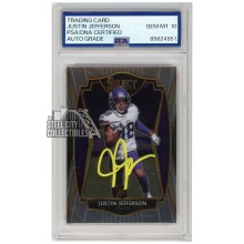 Justin Jefferson 2020 Panini Select Premier Level Autograph Rookie Card #161 PSA/DNA 10 (Yellow)