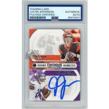 Justin Jefferson 2020 Panini Contenders Round Numbers Rookie Autograph Card PSA/DNA