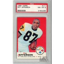 Roy Jefferson 1969 Topps Football Card #111 PSA 8 NM-MT