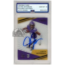 Justin Jefferson 2020 Panini Clear Vision Autograph Rookie Card #CV-11 PSA/DNA 10
