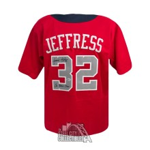 Jeremy Jeffress Go Brew Crew Autographed National League All Star Custom Red Baseball Jersey - BAS
