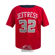 Jeremy Jeffress Scoreless Inning Autographed National League All Star Custom Red Baseball Jersey - BAS