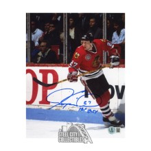 Jeremy Roenick HOF 2024 Autographed Chicago Blackhawks 8x10 Hockey Photo - BAS