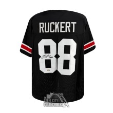 Jeremy Ruckert Autographed Ohio State Custom Black Football Jersey - BAS