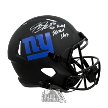 Jeremy Shockey 2 INSC Autographed New York Giants Eclipse Replica Full Size Football Helmet - JSA