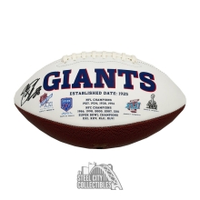 Jeremy Shockey Autographed New York Giants White Logo Football - JSA (Team Name)