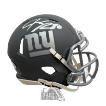 Jeremy Shockey Autographed New York Giants Slate Mini Football Helmet - JSA