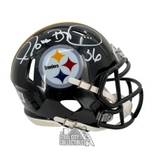 Jerome Bettis Autographed Pittsburgh Steelers Speed Mini Football Helmet - BAS (White Ink)