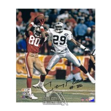 Jerry Rice Autographed San Francisco 16x20 Football Photo - BAS (VS Oakland)