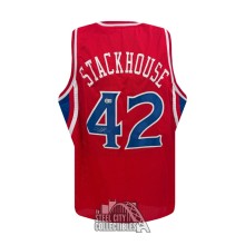 Jerry Stackhouse Autographed Philadelphia Custom Red Basketball Jersey - BAS