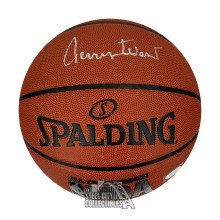 Jerry West Autographed Spalding Basketball - JSA COA