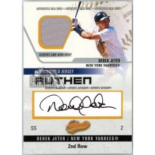 Derek Jeter 2003 Fleer Authentix Jersey Autograph Card #AJA-DJ 24/200