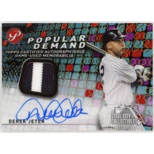 Derek Jeter 2022 Topps Pristine Popular Demand Patch Autograph Card #PDAR-DJ 3/5