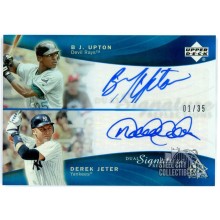 Jeter & Upton 2005 Upper Deck Reflections Dual Autograph Card #BUDJ 01/35