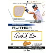 Derek Jeter 2003 Fleer Authentix Patch Autograph Card #AJA-DJ 156/200