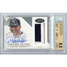 Derek Jeter 2016 Topps Dynasty Patch Autograph Card #AP-DJ5 4/5 BGS 9.5