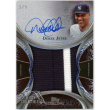 Derek Jeter 2022 Topps Sterling Splendor Jumbo Patch Autograph Card #SSJPA-DJ 3/5