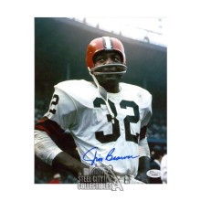 Jim Brown Autographed Cleveland 8x10 Football Photo - JSA (Standing W/ Helmet On)
