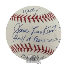 Jim Kaat Autographed Rawlings Baseball with 16 Inscriptions - JSA COA
