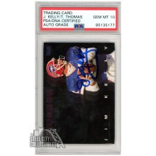 Jim Kelly / Thurman Thomas 1993 Skybox Thunder Lightning Autograph Card #TL1 PSA/DNA 10