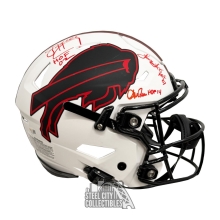 Buffalo Dynasty Kelly Reed Thomas HOF Autographed Bills Lunar Eclipse Flex Authentic Full-Size Football Helmet - JSA