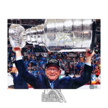Jim Rutherford Autographed Pittsburgh 9x12 Hockey Photo - BAS