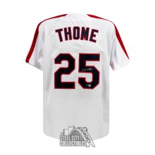 Jim Thome Autographed Cleveland Custom White Baseball Jersey - BAS