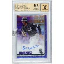 READ Eloy Jimenez 2019 Topps Chrome Purple Refractor Rookie Autograph Card #RA-EJ 096/250 BGS 9.5 AUTO 10