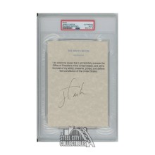 Jimmy Carter Autographed Typescript Oath Of Office Encapsulated- PSA 85012116